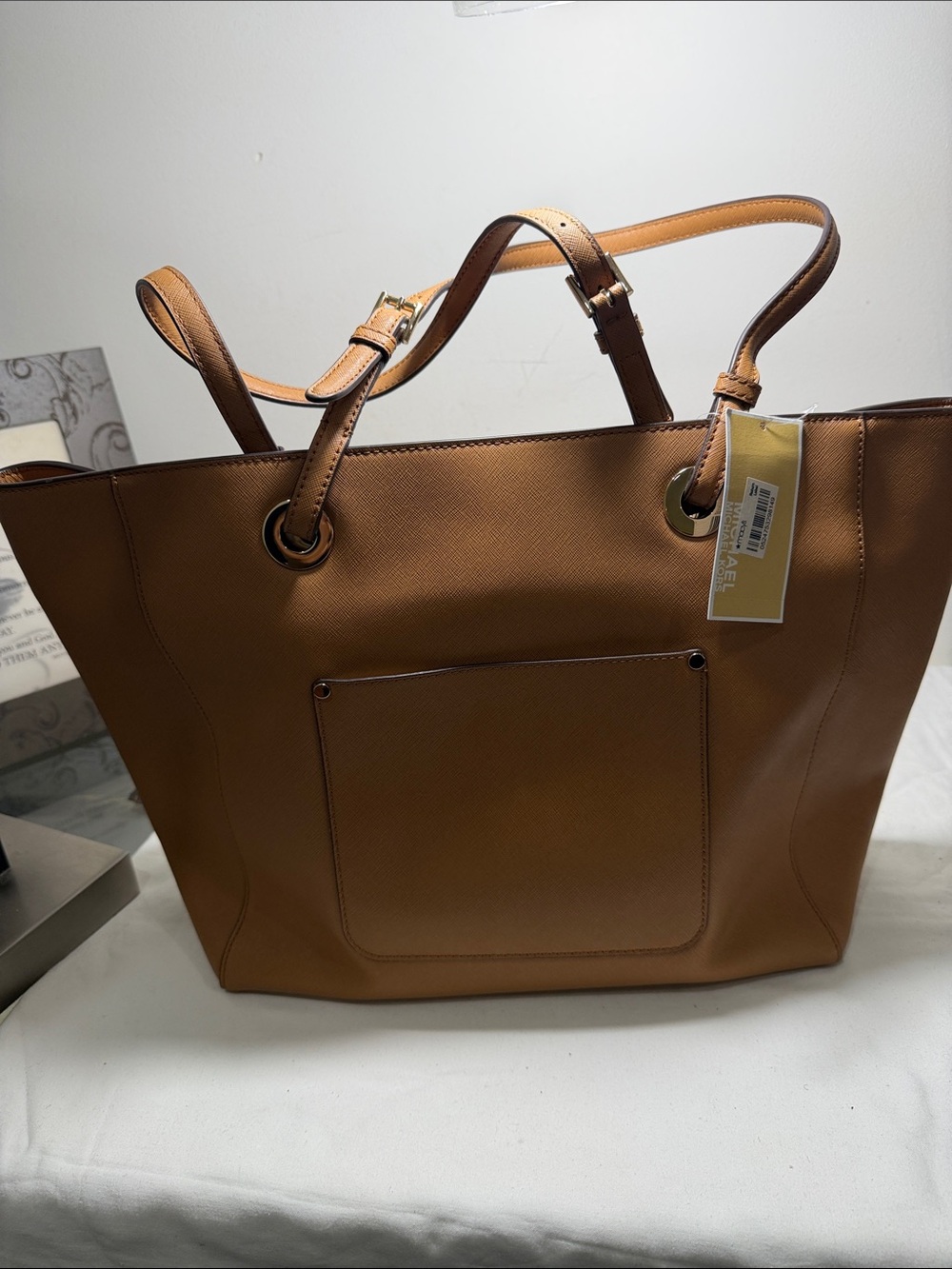 Michael Kors Caramel Brown Saffiano Leather Tote